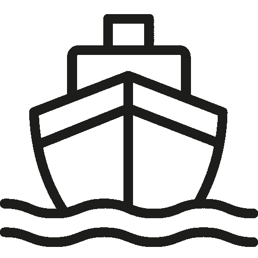 Ikon med skib, der illustrerer marine